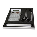 4 Piece Desk Gift Set (Scissors/ Letter Opener/ Calculator & Ruler)Included